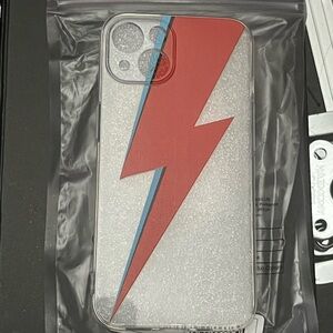 Stylish Red and Blue Lightning Bolt Phone Case